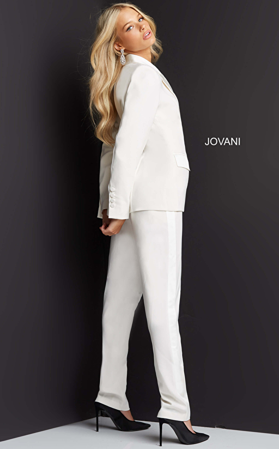Jovani 07293 Black High Waist Pants Two Piece Pant Suit
